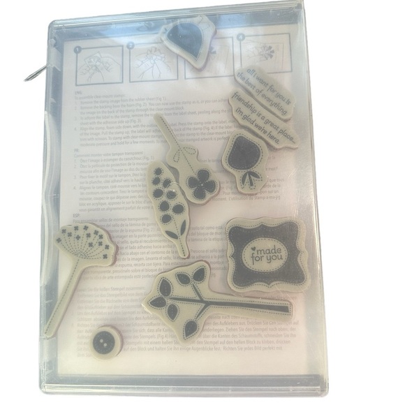 Stampin’ Up! Best of Everything Rubber Stamp set of 10 New in Storage Case - Picture 3 of 3
